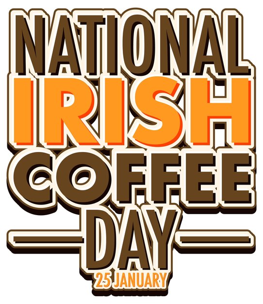 Vecteur gratuit conception de bannière de la journée nationale du café irlandais