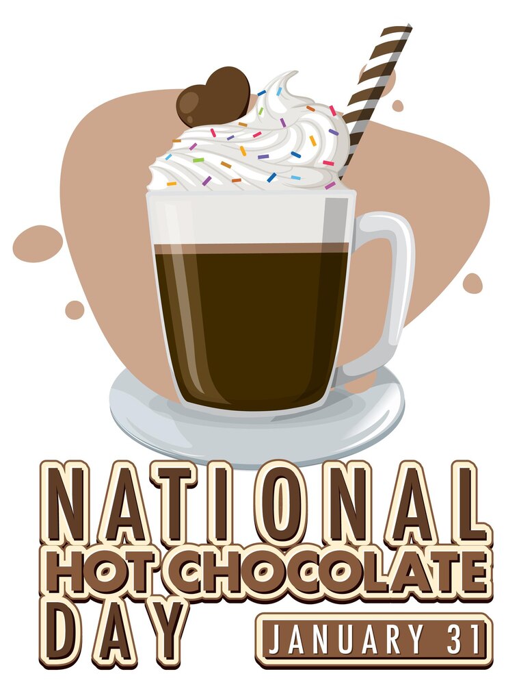 Vecteur gratuit conception de bannière de la journée nationale du chocolat chaud