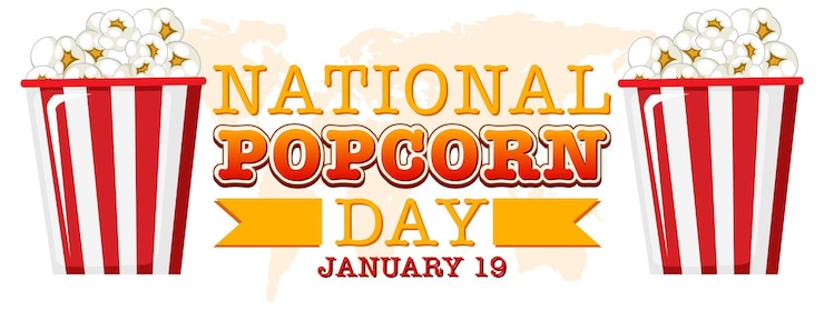 Vecteur gratuit conception de bannière de la journée nationale du pop-corn