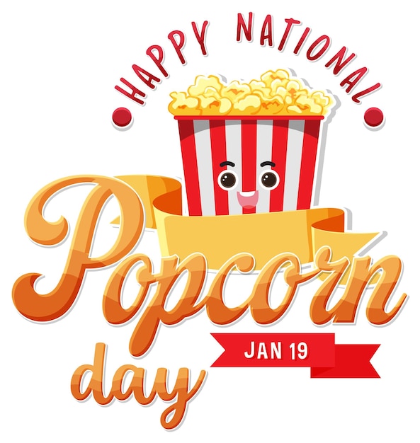 Vecteur gratuit conception de bannière de la journée nationale du pop-corn