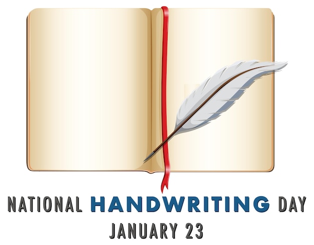 Vecteur gratuit conception de bannière de la journée nationale de l'écriture manuscrite