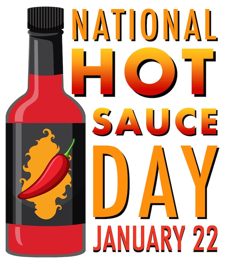 Vecteur gratuit conception de bannière de la journée nationale de la sauce piquante