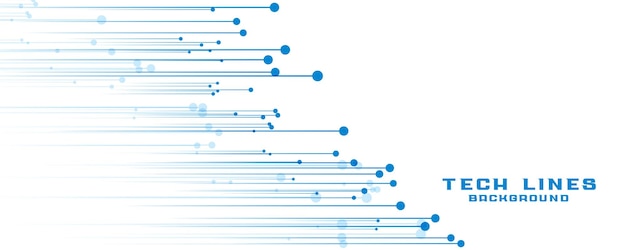 Vecteur gratuit conception de bannière de lignes techniques abstraites