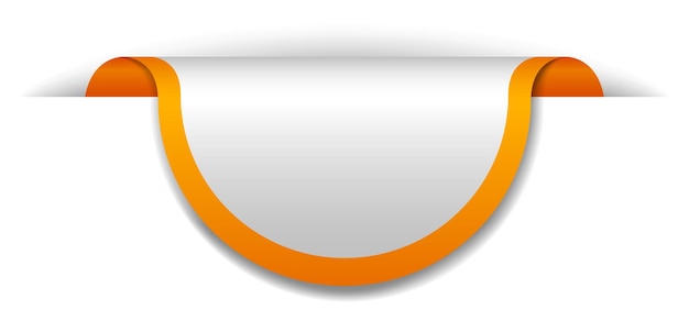 Vecteur gratuit conception de bannière orange sur fond blanc