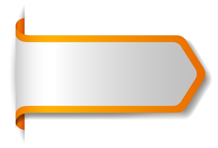 Vecteur gratuit conception de bannière orange sur fond blanc