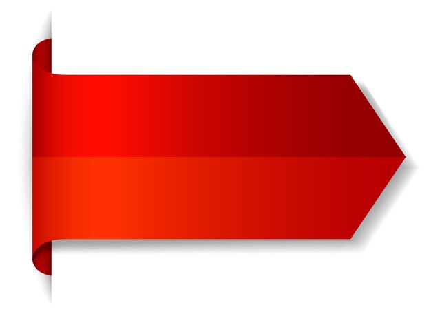 Conception de bannière rouge sur fond blanc