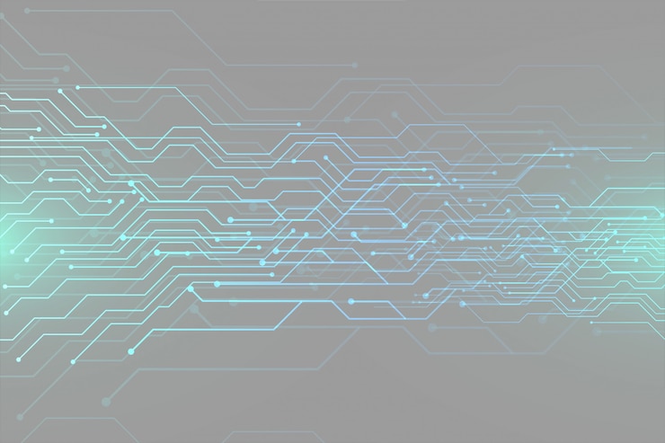 Vecteur gratuit conception de bannière de technologie de schéma de circuit futuriste numérique