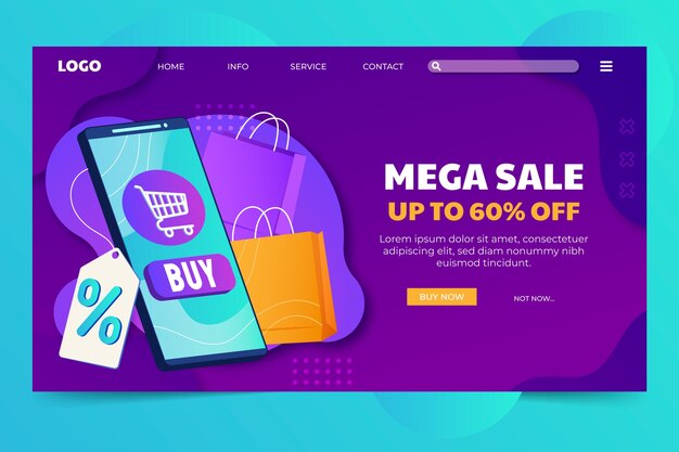 Conception de bannière de vente shopping