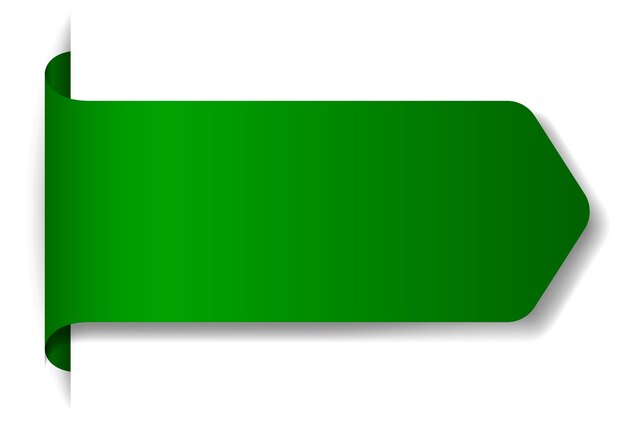 Conception de bannière verte sur fond blanc