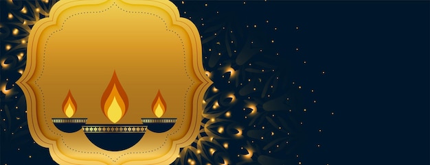 Conception de bannière web étincelante traditionnelle joyeux diwali