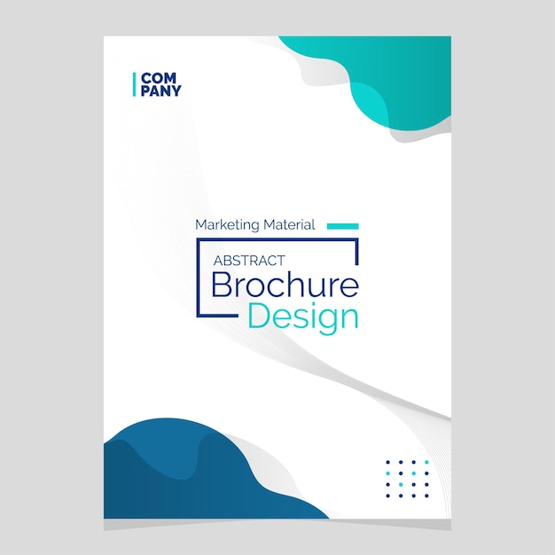 Conception Brochure Abstraite Forme Liquide Élément Conception Blob Matériel Marketing