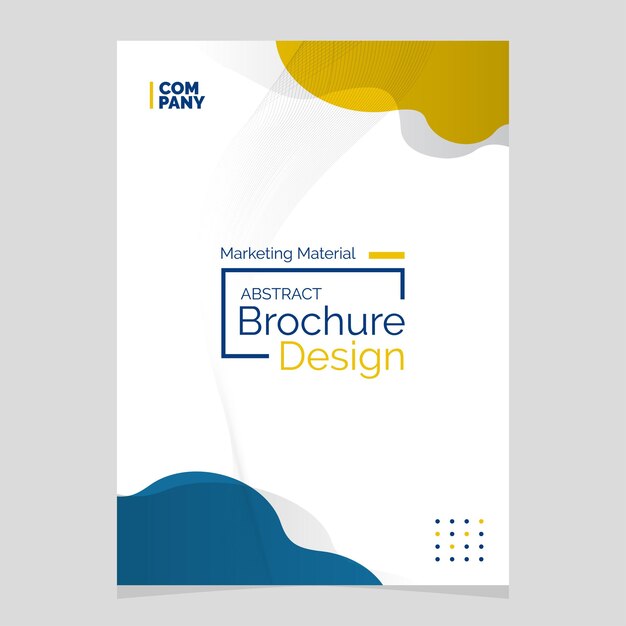 Conception Brochure Abstraite Forme Liquide Élément Conception Blob Matériel Marketing