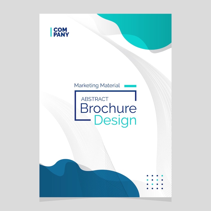 Vecteur gratuit conception brochure abstraite forme liquide élément conception blob matériel marketing