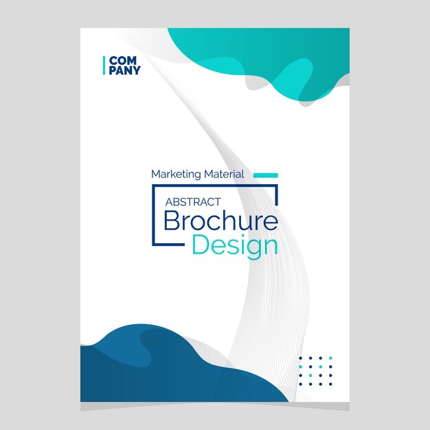 Conception Brochure Abstraite Forme Liquide Élément Conception Blob Matériel Marketing