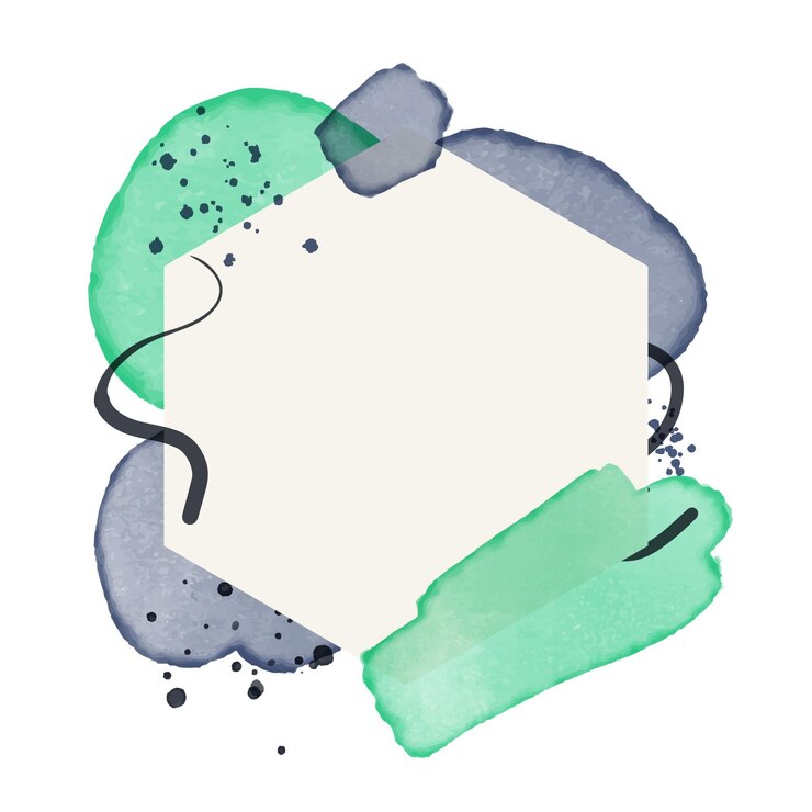 Vecteur gratuit conception de cadre aquarelle abstraite