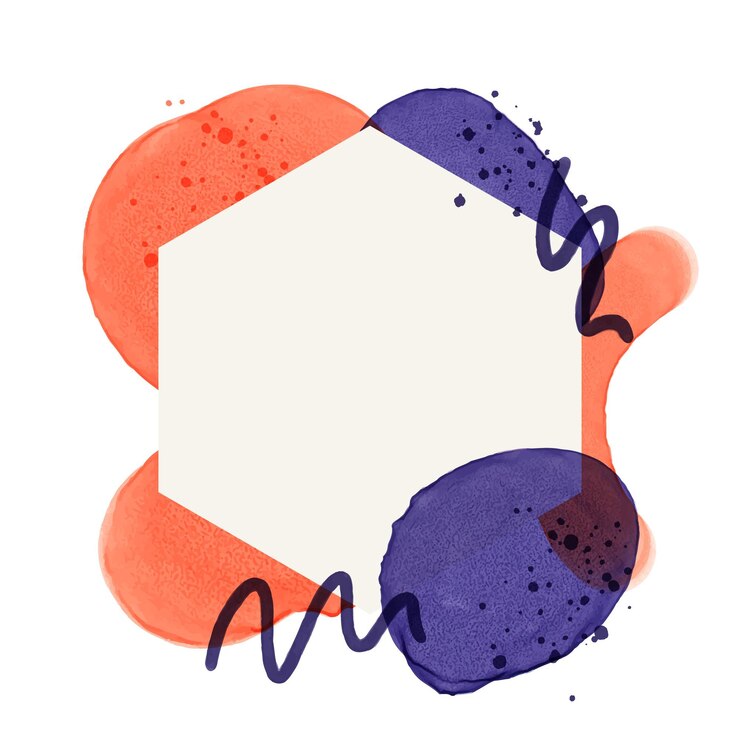 Vecteur gratuit conception de cadre aquarelle abstraite