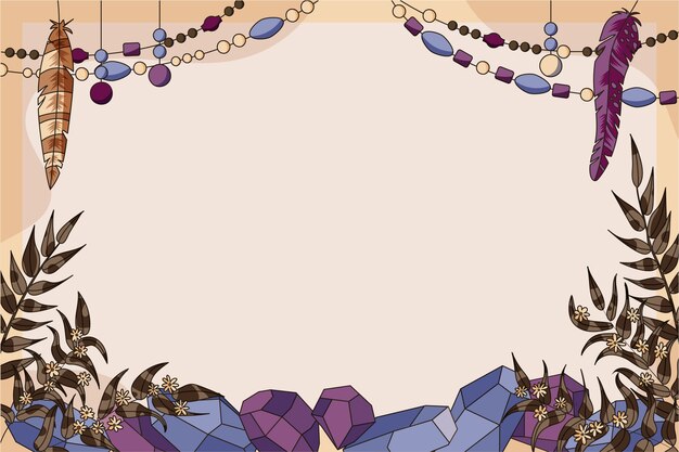 Conception de cadre boho design plat