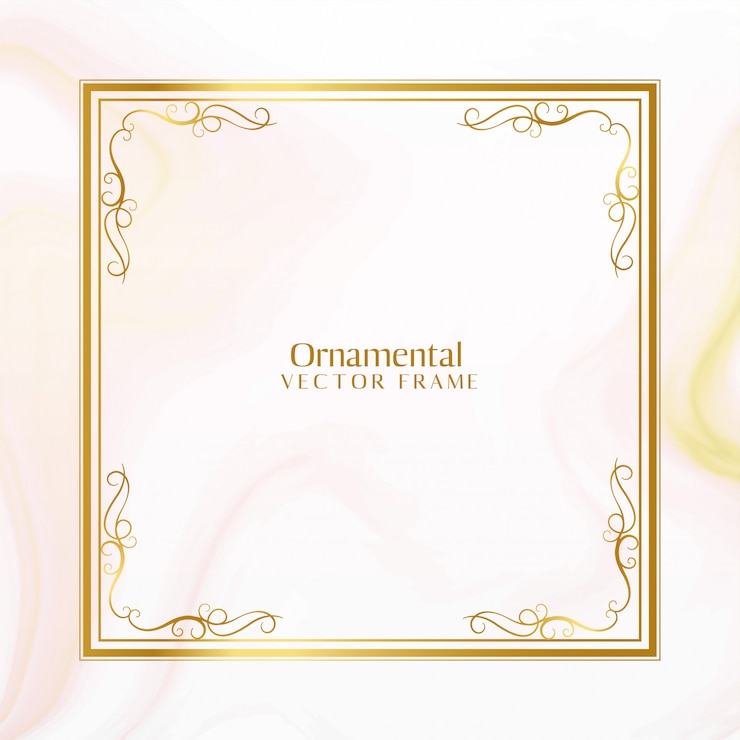Vecteur gratuit conception de cadre ornemental doré génial