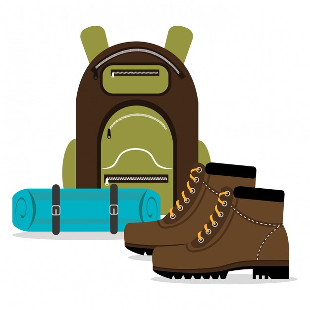 Conception de camping, illustration.