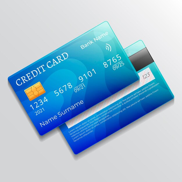 Conception de carte de crédit réaliste