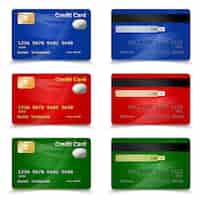 Vecteur gratuit conception de carte de crédit
