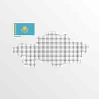 Vecteur gratuit conception de la carte kazakhastan