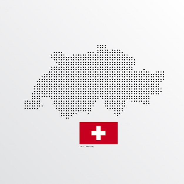 Vecteur gratuit conception de carte suisse