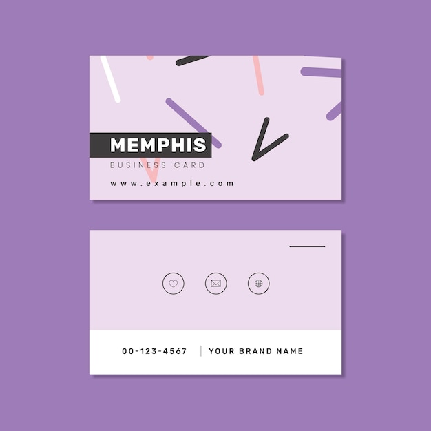 Vecteur gratuit conception de carte de visite memphis