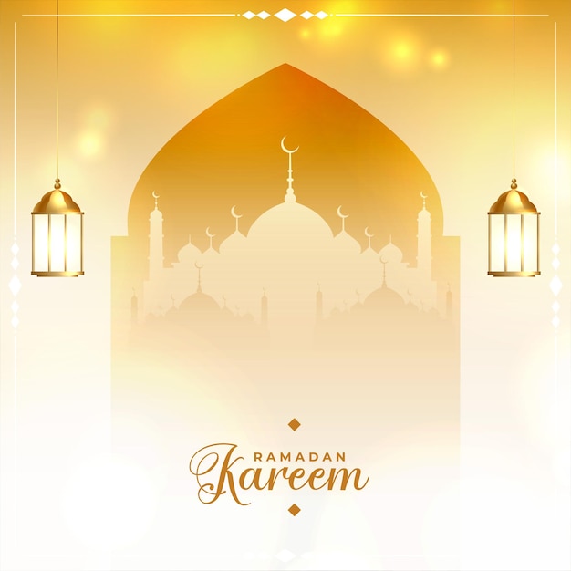 Conception De Cartes Brillantes Culturelles Ramadan Kareem