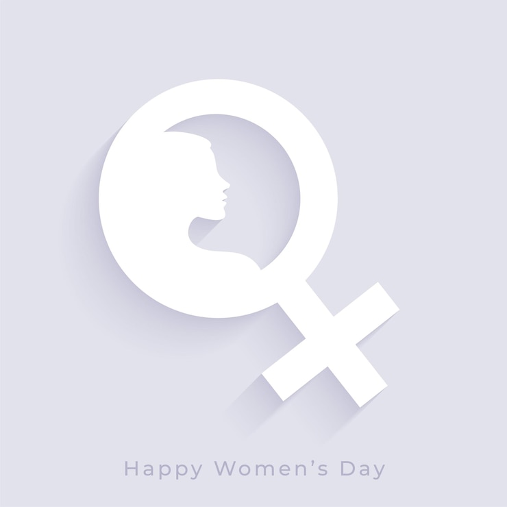 Vecteur gratuit conception de cartes de célébration de la journée des femmes minimalistes