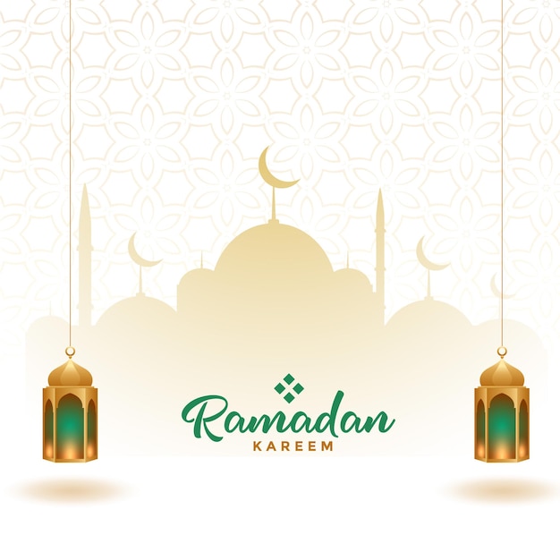Conception de cartes décoratives élégantes ramadan kareem