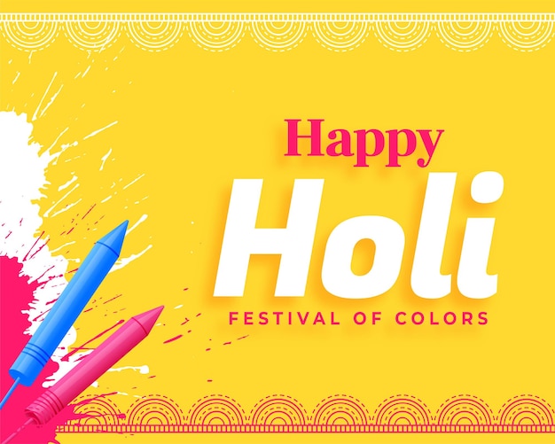 Conception de cartes décoratives pichkari colorées happy holi