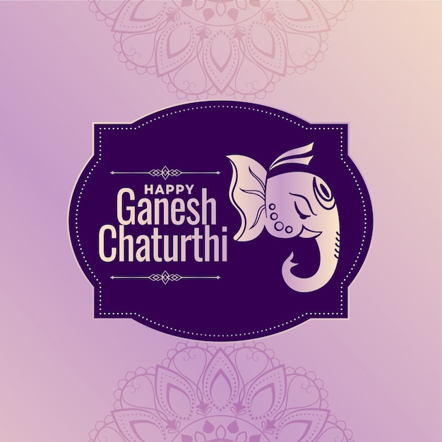 Conception De Cartes Décoratives Pour Le Festival Happy Ganesh Chaturthi