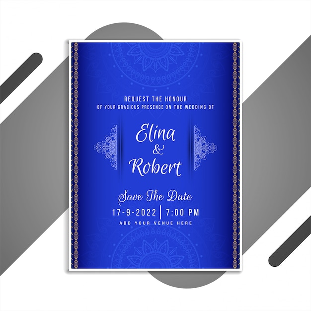 Conception de cartes d&#39;invitation de mariage abstrait magnifique