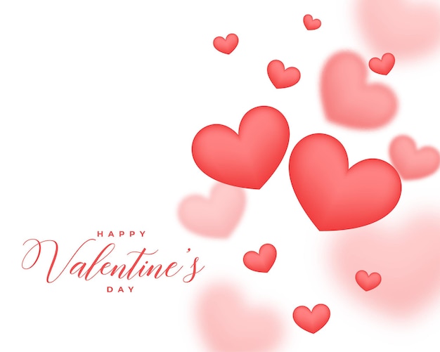 Conception De Cartes De Saint Valentin Coeurs Rouges 3d