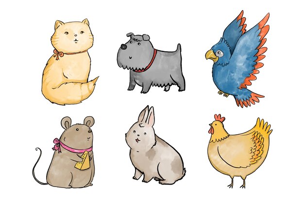 Conception de collection d'animaux différents