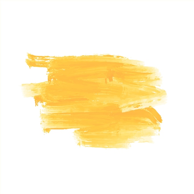 Vecteur gratuit conception de coup de pinceau aquarelle jaune beau fond