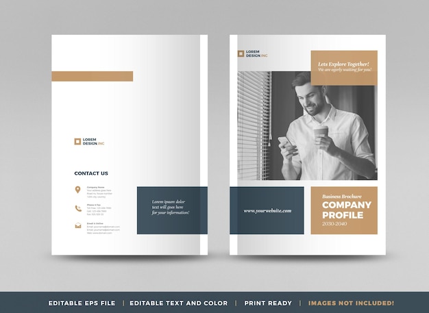 Conception de couverture de brochure d'entreprise ou rapport annuel et couverture de profil d'entreprise ou couverture de brochure