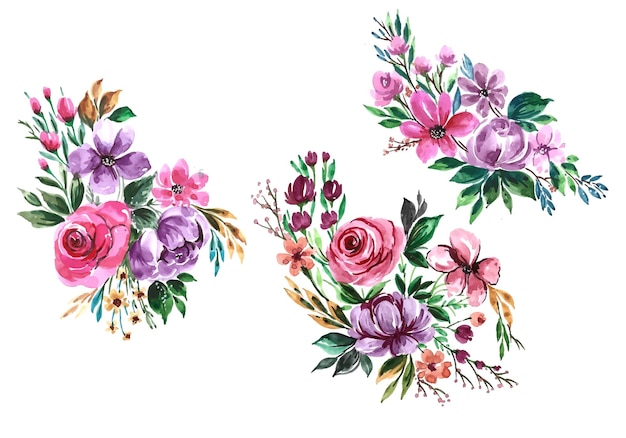 Vecteur gratuit conception de décor de fleurs décoratives de mariage