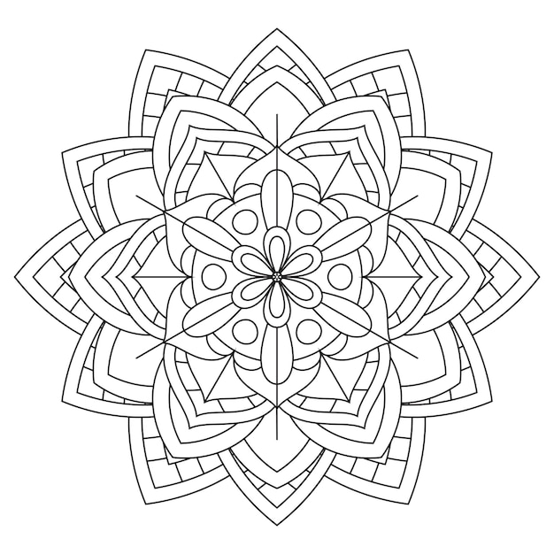 Conception Décorative De Mandala Idéale Pour Le Livre De Coloriage