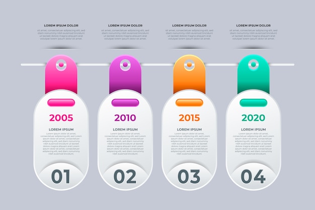 Conception De Dégradé Infographique Chronologie