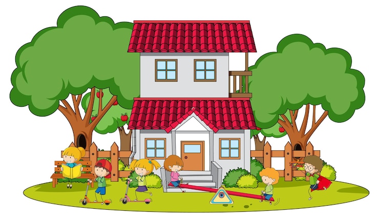 Vecteur gratuit conception de dessin animé maison doodle