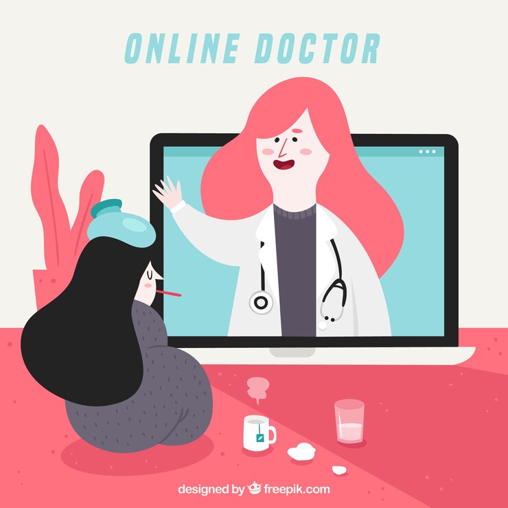 Vecteur gratuit conception de docteur en ligne créative