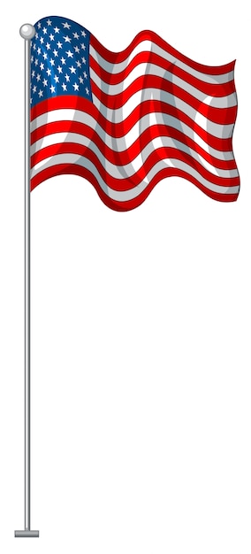 Vecteur gratuit conception de drapeau des états-unis d'amérique