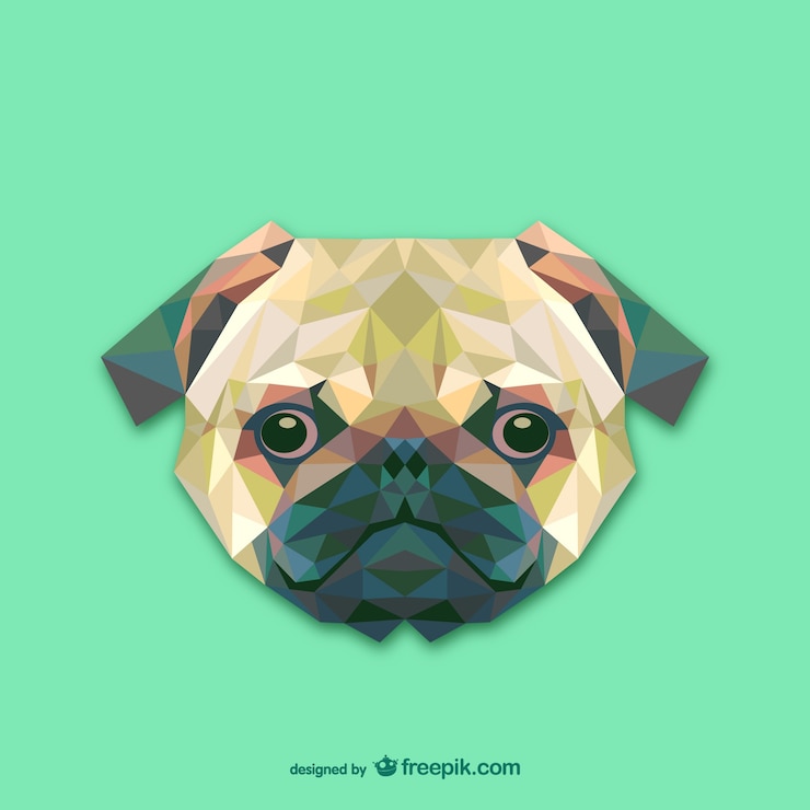 Vecteur gratuit conception du chien à triangle