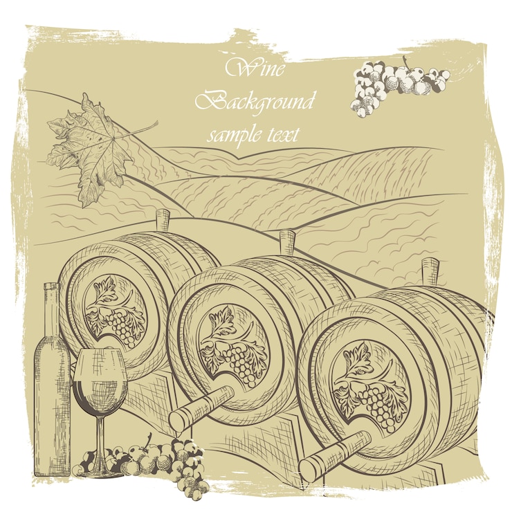 Vecteur gratuit conception du fond du vin