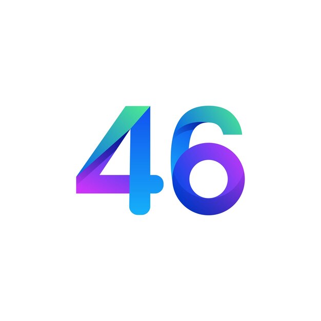 conception du logo du nombre de gradient vectoriel