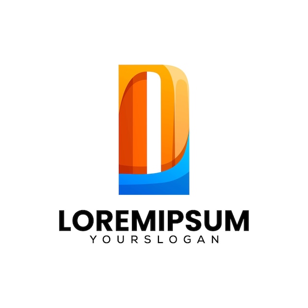conception du logo avec les initiales D