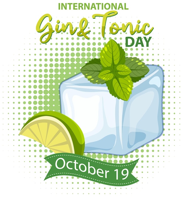 Vecteur gratuit conception du logo de la journée internationale du gin tonic