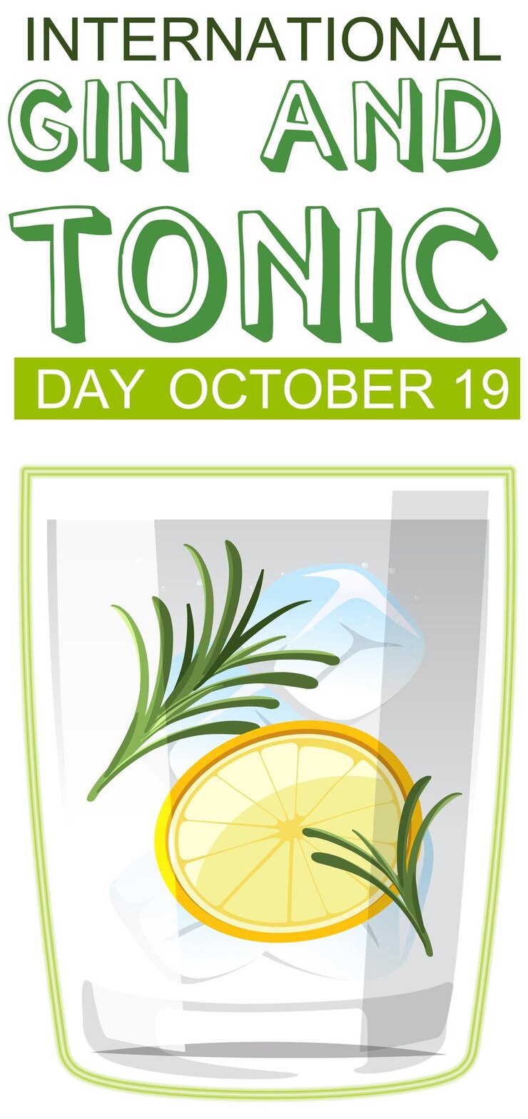 Vecteur gratuit conception du logo de la journée internationale du gin tonic